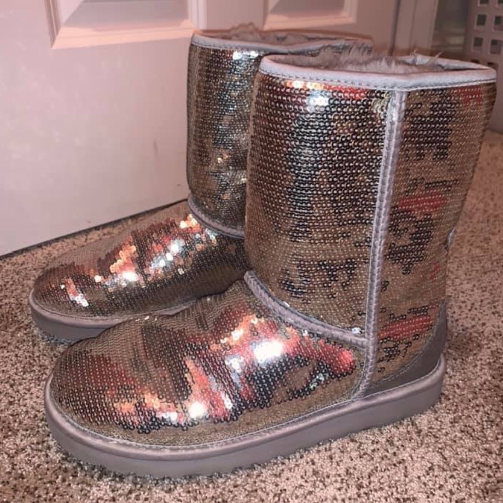 Silver Sequin UGG boots